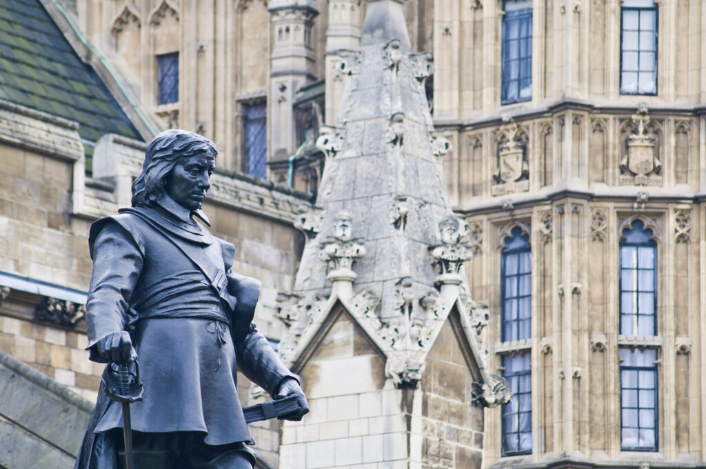 estátua de Oliver Cromwell