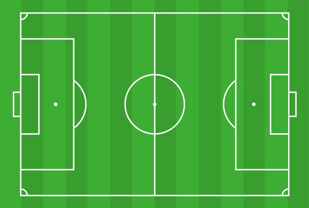 Um campo de futebol tem a forma retangular e mede 120 m por 90 m. 