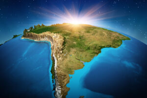 Qual é a porcentagem aproximada de território que o brasil ocupa na américa do sul?