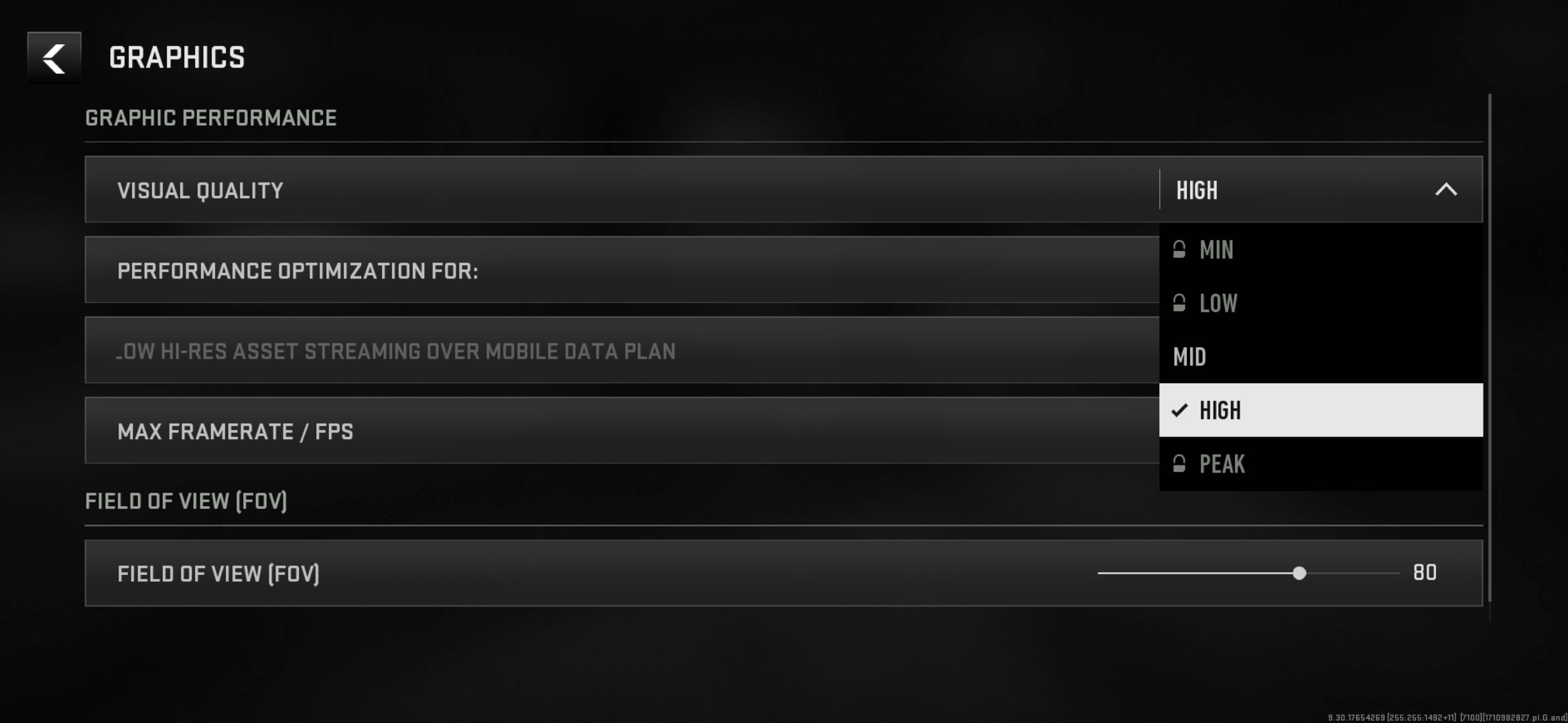 Configurações gráficas do Call of Duty Warzone Mobile